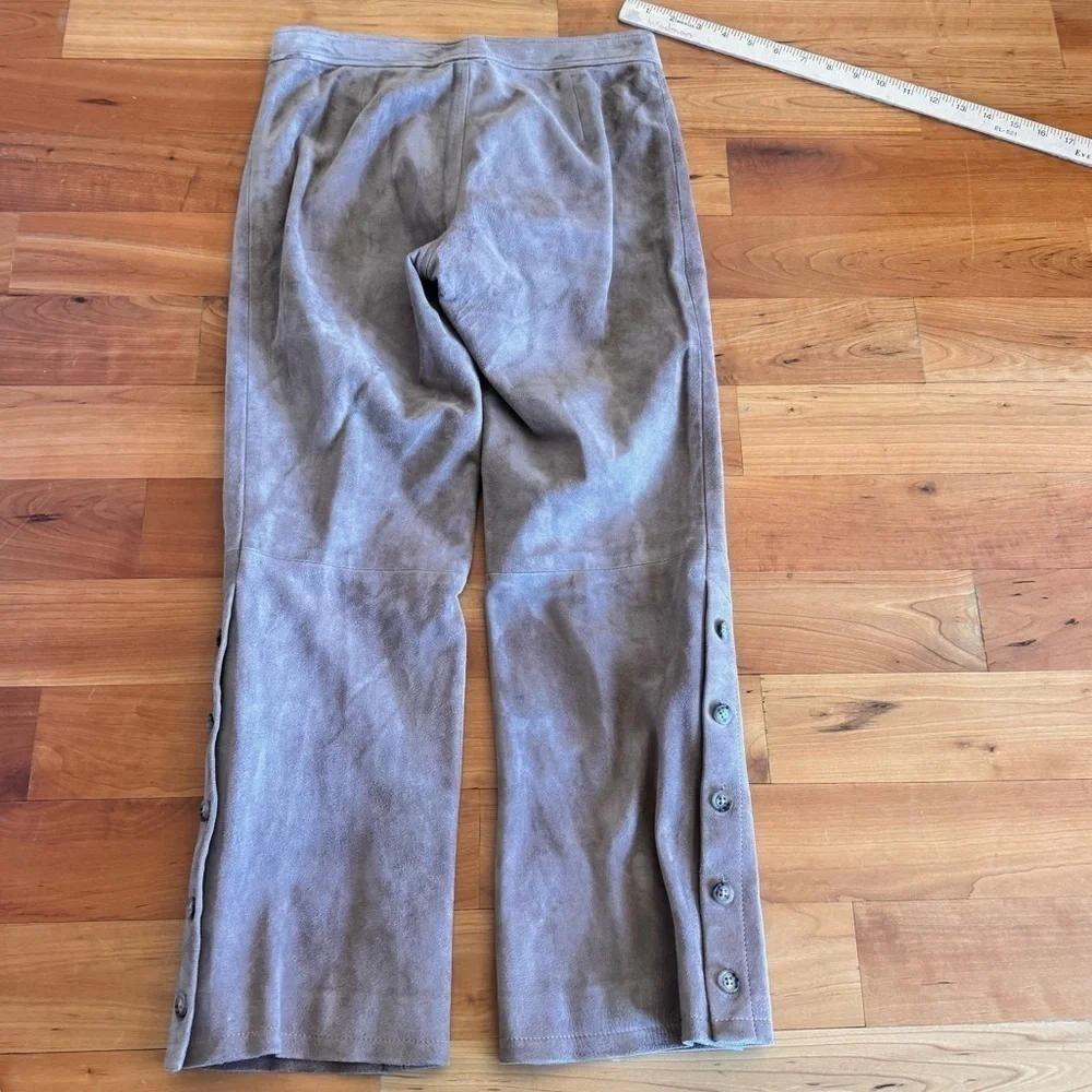 2000s Genuine Suede Leather Pants women’s Sz 4 XS Michael Kors Y2K straight leg